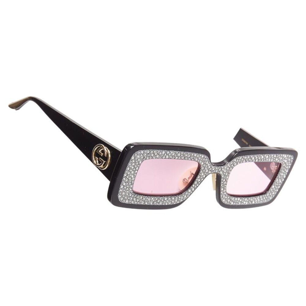 Gucci Crystal Frame Rectangular Sunnies - image 1